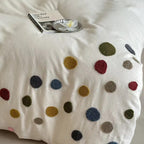 Playful Polka Dot Tufted Duvet Cover