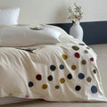 Playful Polka Dot Tufted Duvet Cover