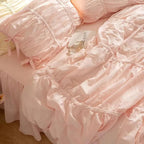 Princess Ruched Duvet Cover - Pink