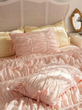 Princess Ruched Bedding Set - Pink