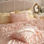 Princess Ruched Duvet Cover - Pink