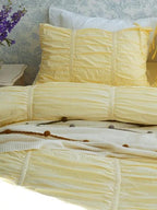 Princess Ruched Bedding Set - Lemon