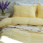 Princess Ruched Duvet Cover - Lemon