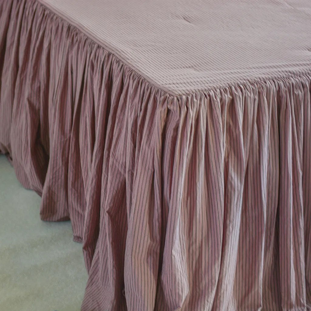 Rustic Cotton Purple Stripe Coverlet Set