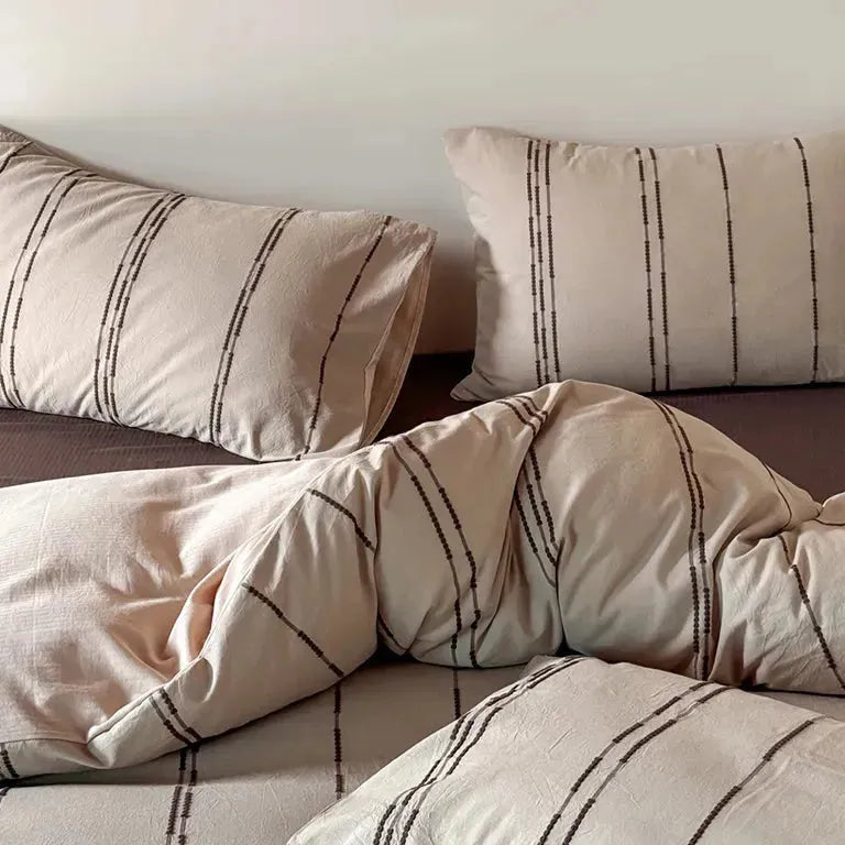 Sunset Striped Jacquard Duvet Cover