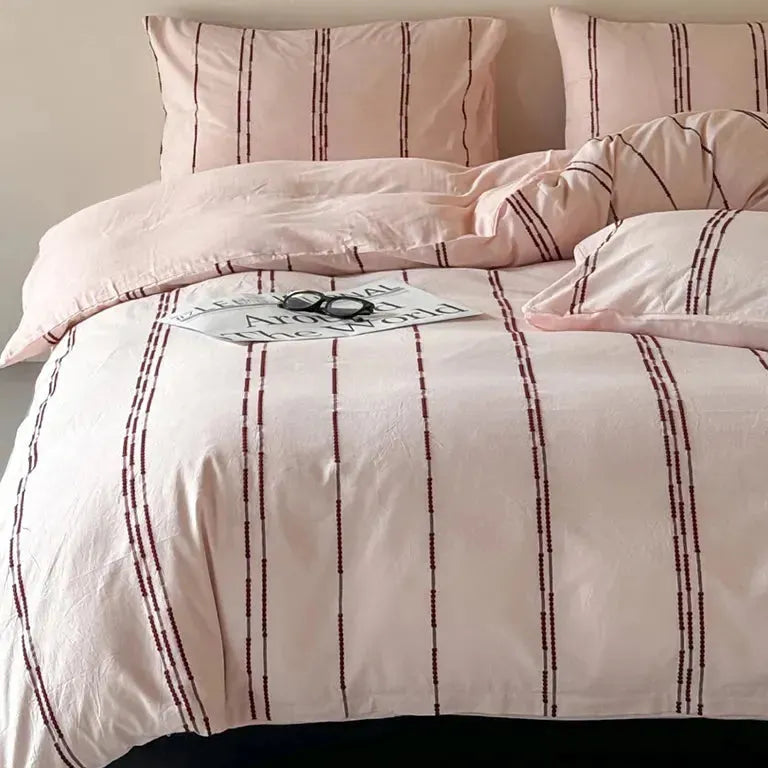 Sunset Striped Jacquard Duvet Cover