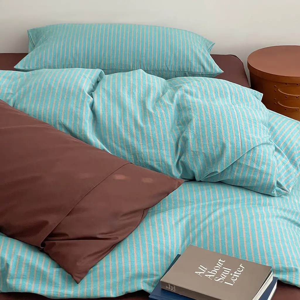 Vintage Striped Duvet Cover Set