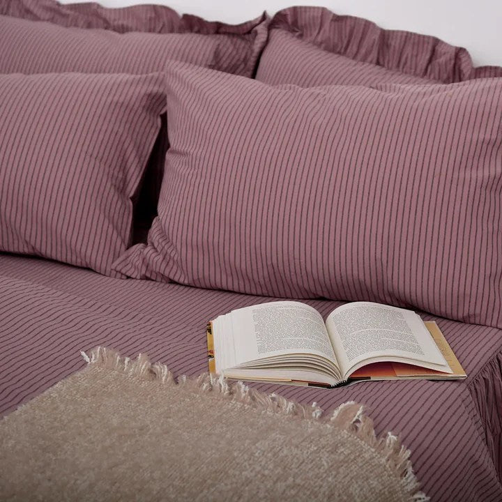 Purple Striped Duvet Cover