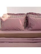 Purple Striped Bedding Set