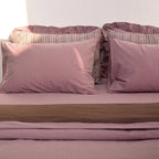 Purple Striped Duvet Cover