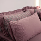 Purple Striped Duvet Cover