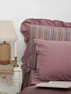 Purple Striped Bedding Set