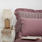 Purple Striped Duvet Cover