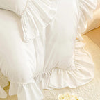 White Shabby Chic Pearl Beaded Bedding Set