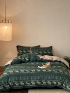 Alpine Fair Isle Cotton Jersey Bedding Set original reference image 1