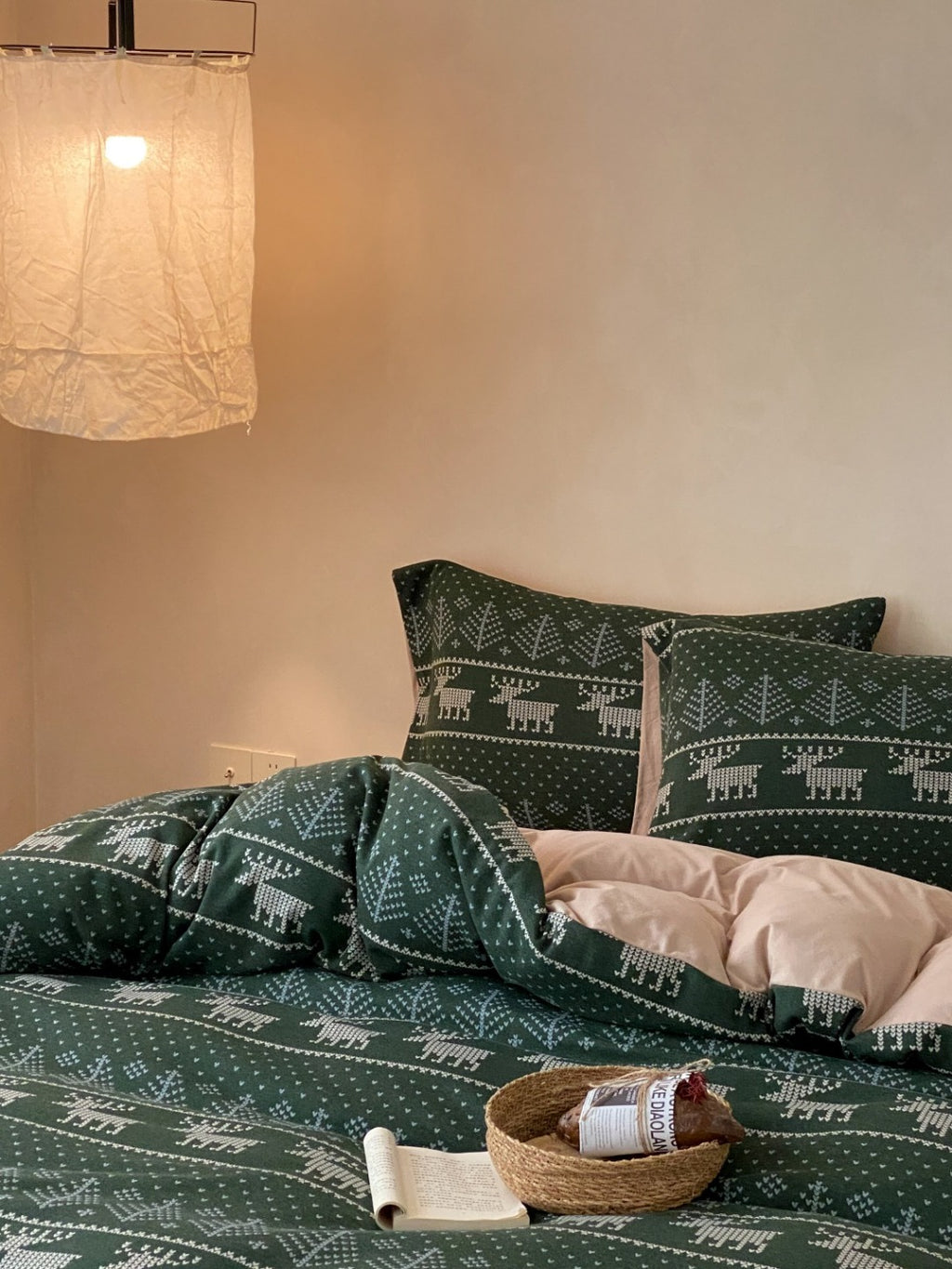 Alpine Fair Isle Cotton Jersey Bedding Set original reference image 2