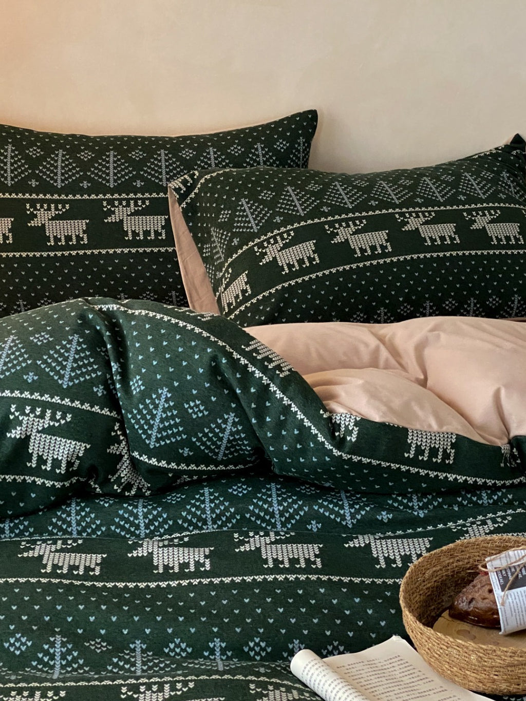 Alpine Fair Isle Cotton Jersey Bedding Set original reference image 3