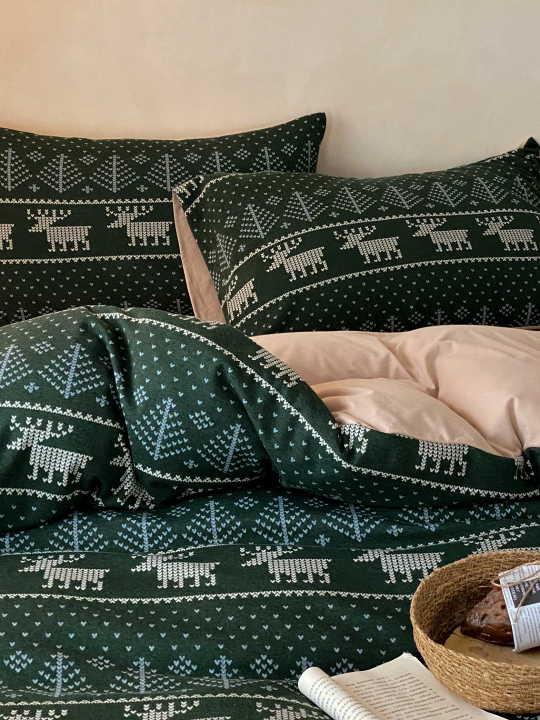 Alpine Fair Isle Cotton Jersey Bedding Set original reference image 3