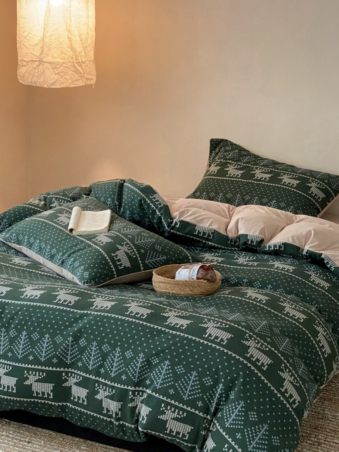 Alpine Fair Isle Cotton Jersey Bedding Set original reference image 4
