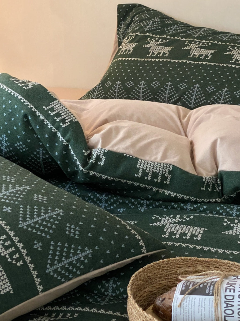 Alpine Fair Isle Cotton Jersey Bedding Set original reference image 5