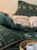 Alpine Fair Isle Cotton Jersey Bedding Set original reference image 5