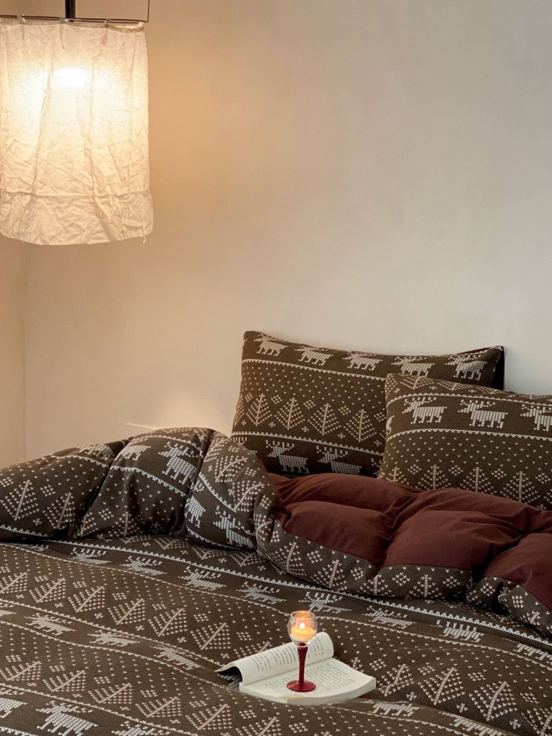 Alpine Fair Isle Cotton Jersey Bedding Set original reference image 10