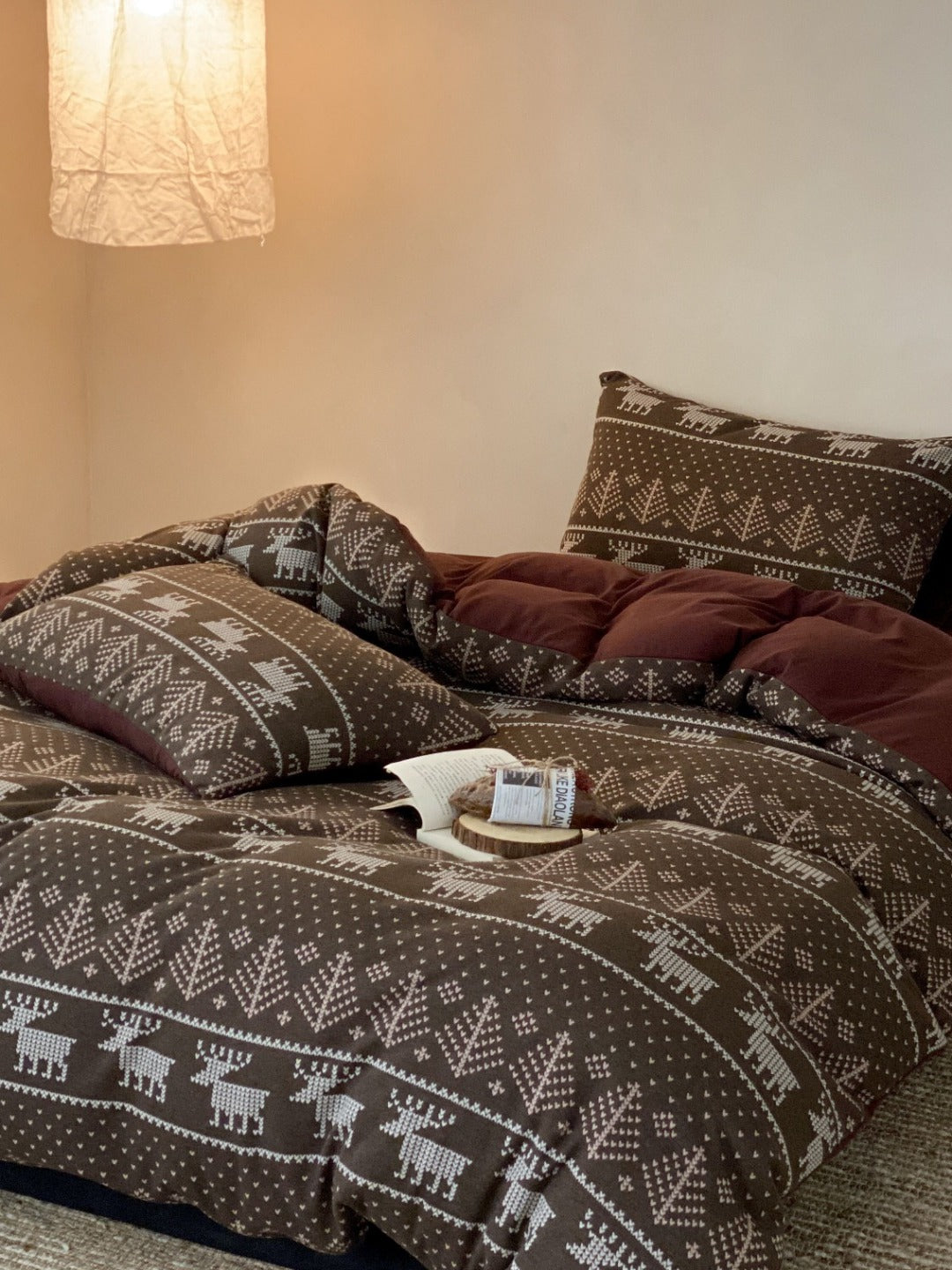 Alpine Fair Isle Cotton Jersey Bedding Set original reference image 12