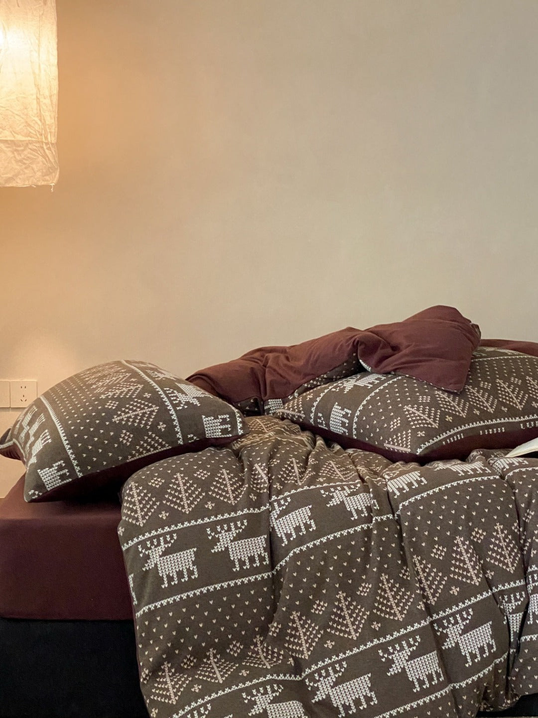 Alpine Fair Isle Cotton Jersey Bedding Set original reference image 14