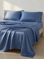 Blue 22 Momme Silk Flat Sheet