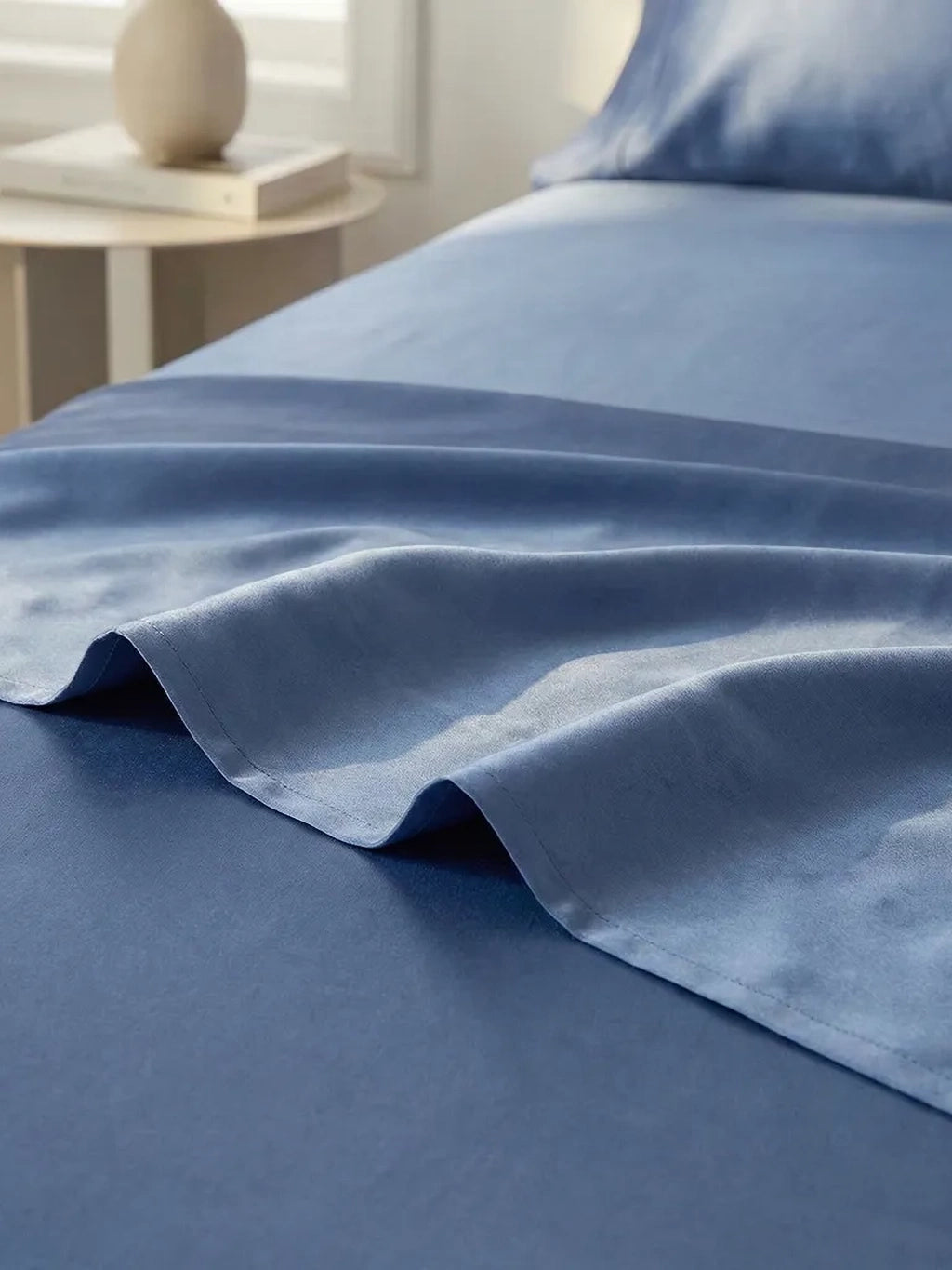 Blue 22 Momme Silk Flat Sheet