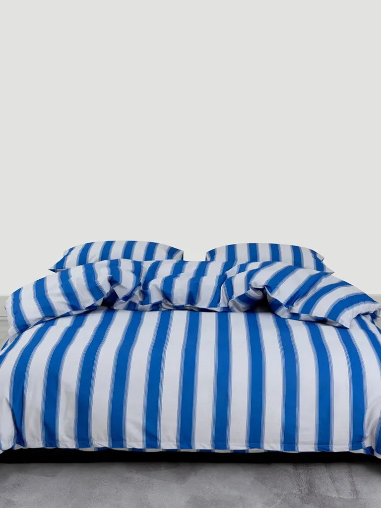 Blue Harbor Stripe Cotton Duvet Cover