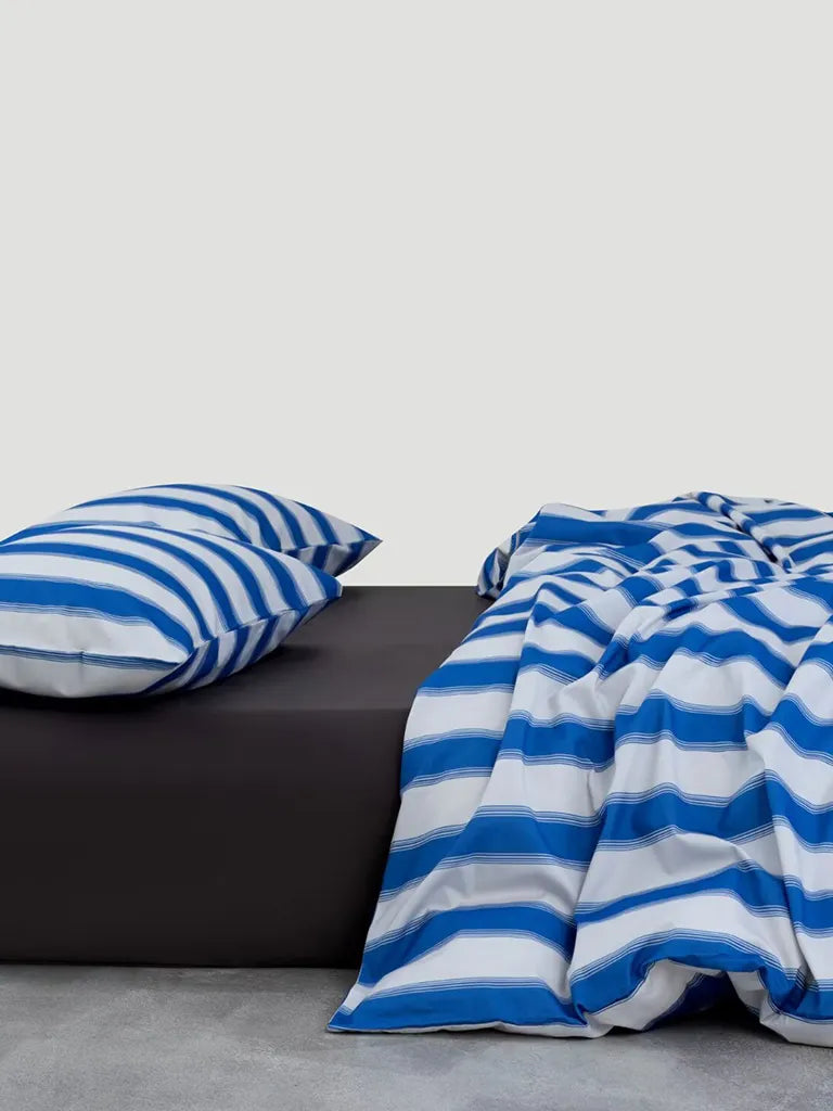 Blue Harbor Stripe Cotton Duvet Cover