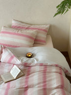 Blush Breeze Jacquard Cotton Bedding Set original reference image 4