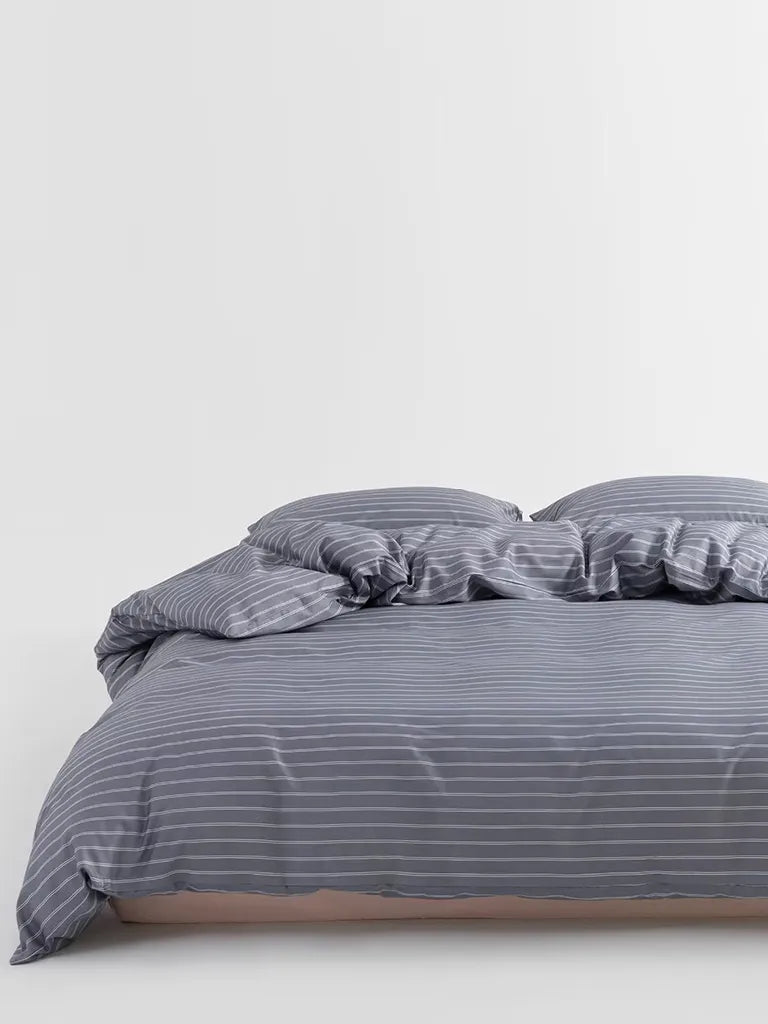 Classic Pinstripe Cotton Duvet Cover