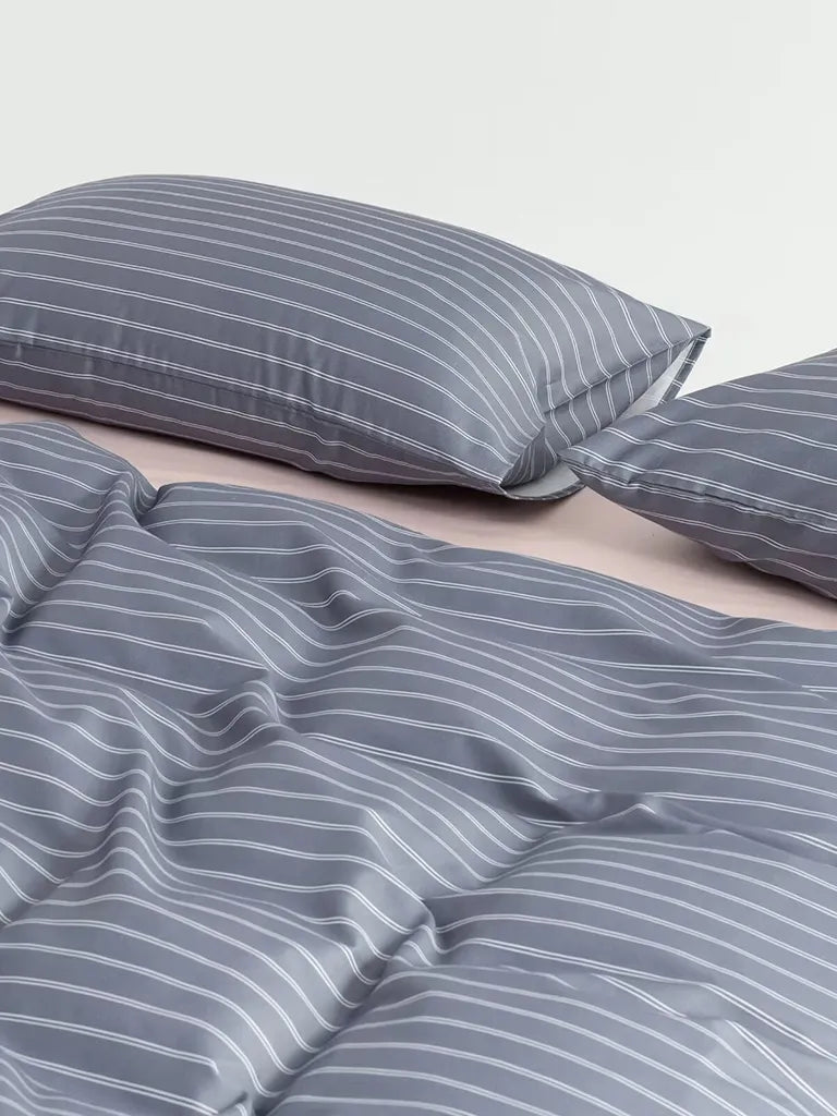 Classic Pinstripe Cotton Duvet Cover