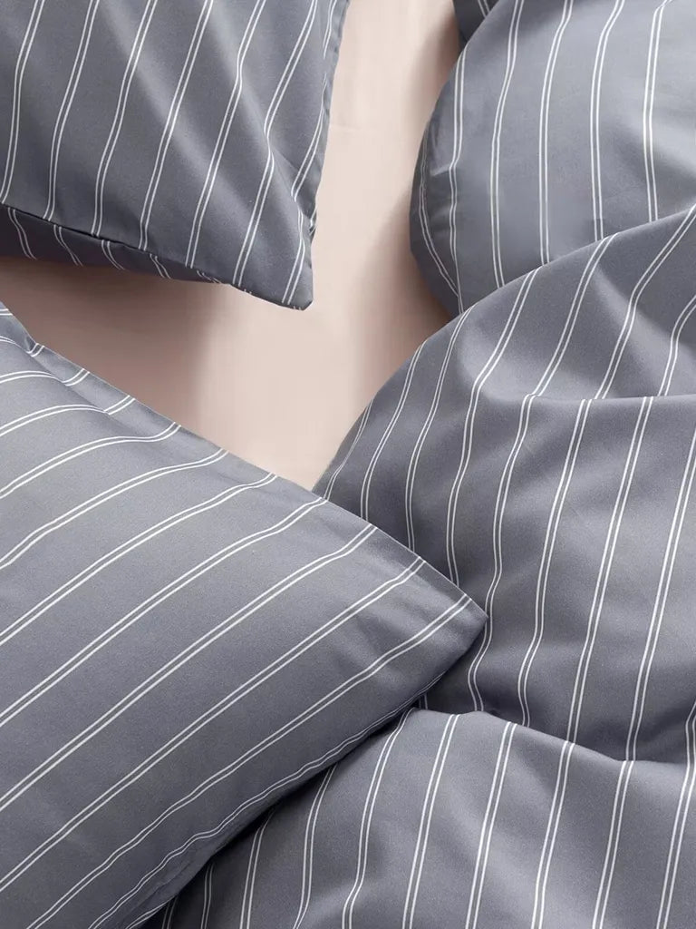 Classic Pinstripe Cotton Duvet Cover