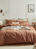 Cocoa Hearth Cotton Seersucker Bedding Set original reference image 1