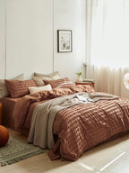 Cocoa Hearth Cotton Seersucker Bedding Set original reference image 2