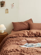Cocoa Hearth Cotton Seersucker Bedding Set original reference image 4