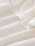 Cream Ruched Ruffle Cotton Duvet Cover