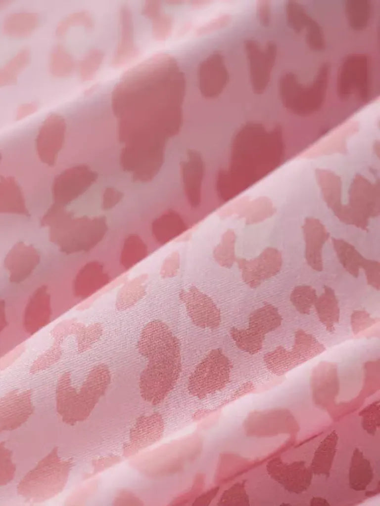 Dusty Rose Leopard Print Duvet Cover
