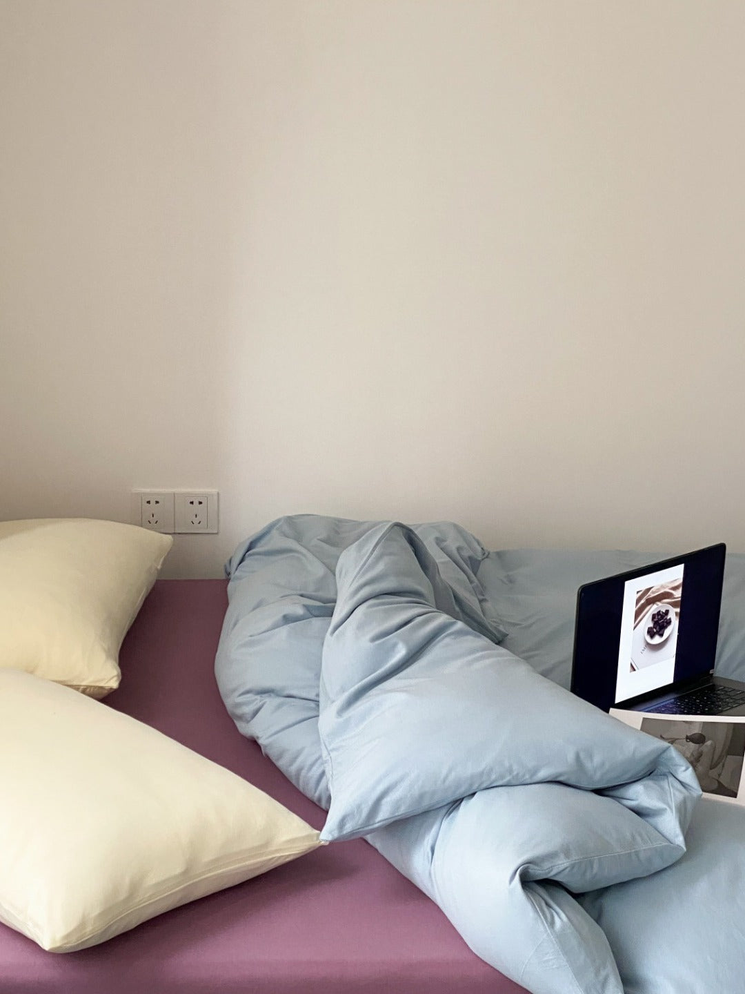 Everyday Contrast Cotton Jersey Bedding Set original reference image 2