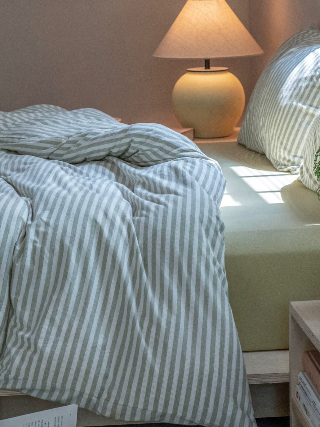 Everyday Stripe Cotton Jersey Bedding Set original reference image 2