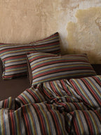 Hearth Stripe Cotton Muslin Bedding Set original reference image 2