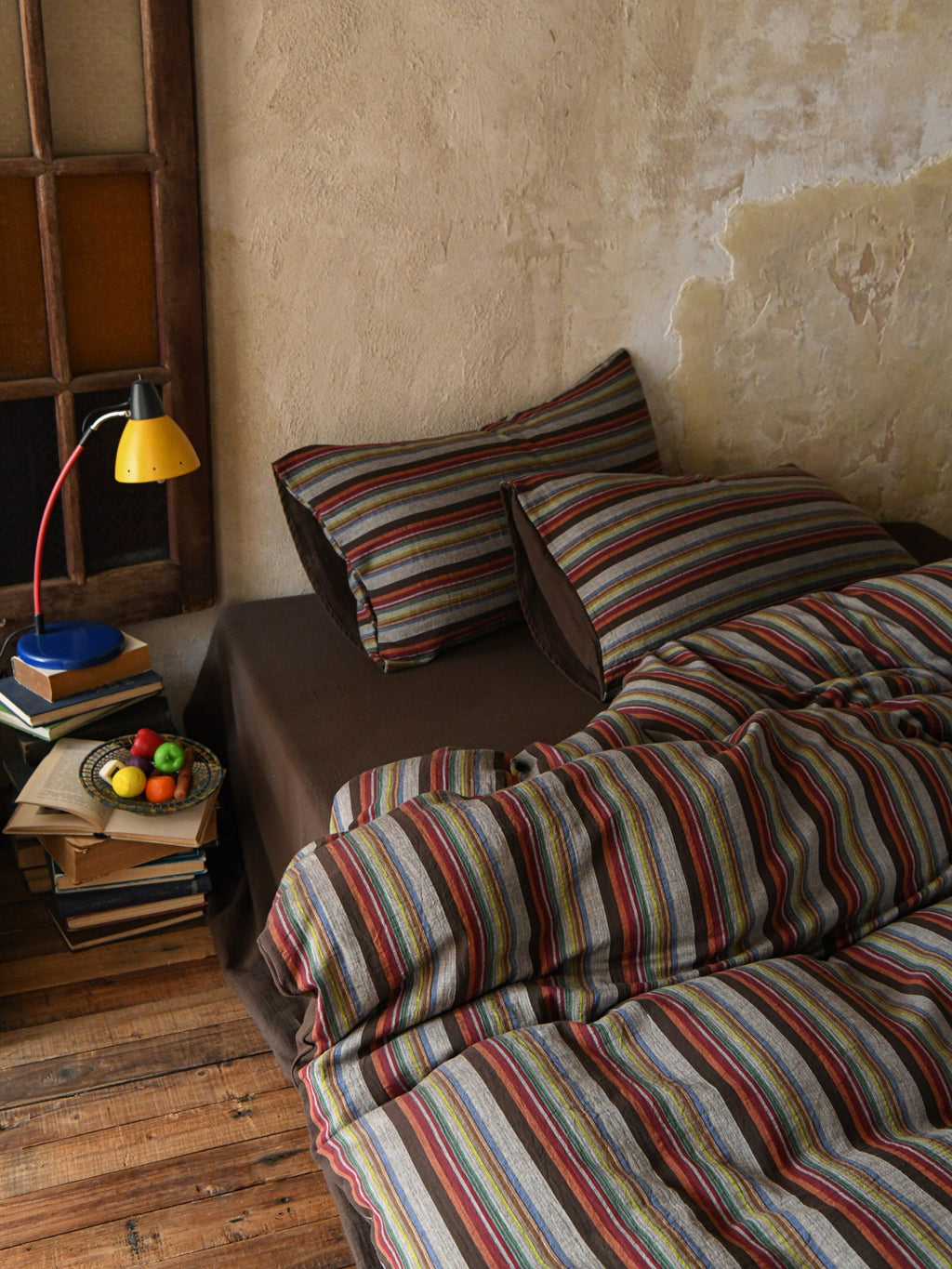 Hearth Stripe Cotton Muslin Bedding Set original reference image 3