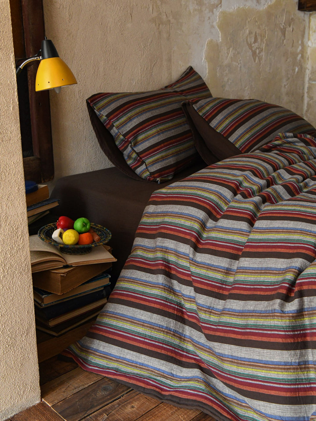 Hearth Stripe Cotton Muslin Bedding Set original reference image 5