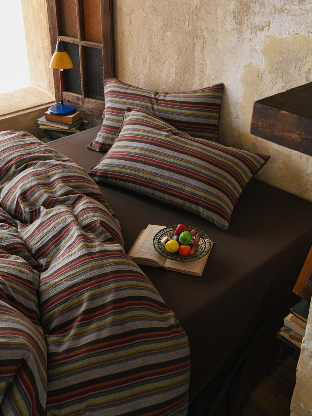 Hearth Stripe Cotton Muslin Bedding Set original reference image 9