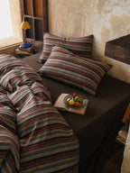 Hearth Stripe Cotton Muslin Bedding Set original reference image 9