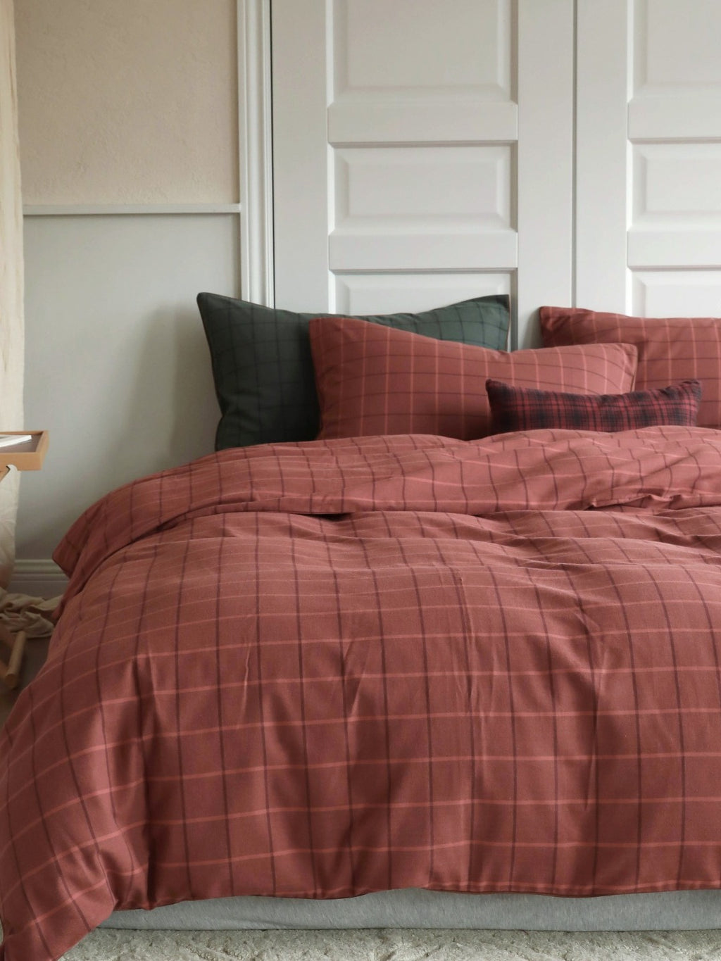 Heritage Check Cotton Flannel Bedding Set original reference image 9
