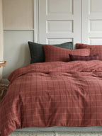 Heritage Check Cotton Flannel Bedding Set original reference image 9